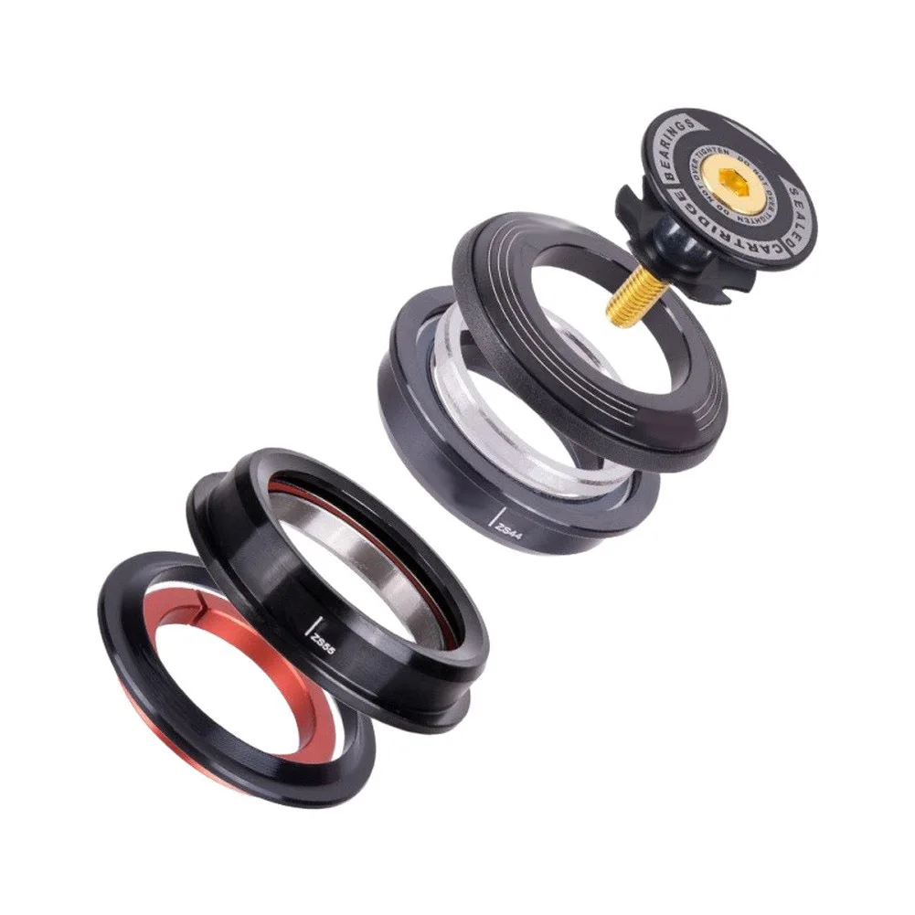 High Strength Aluminum Alloy Bicycle Headset Dual Bearing Waterproof Sealed Conical Linear Tube For MTB Road Bikes Cycling Parts