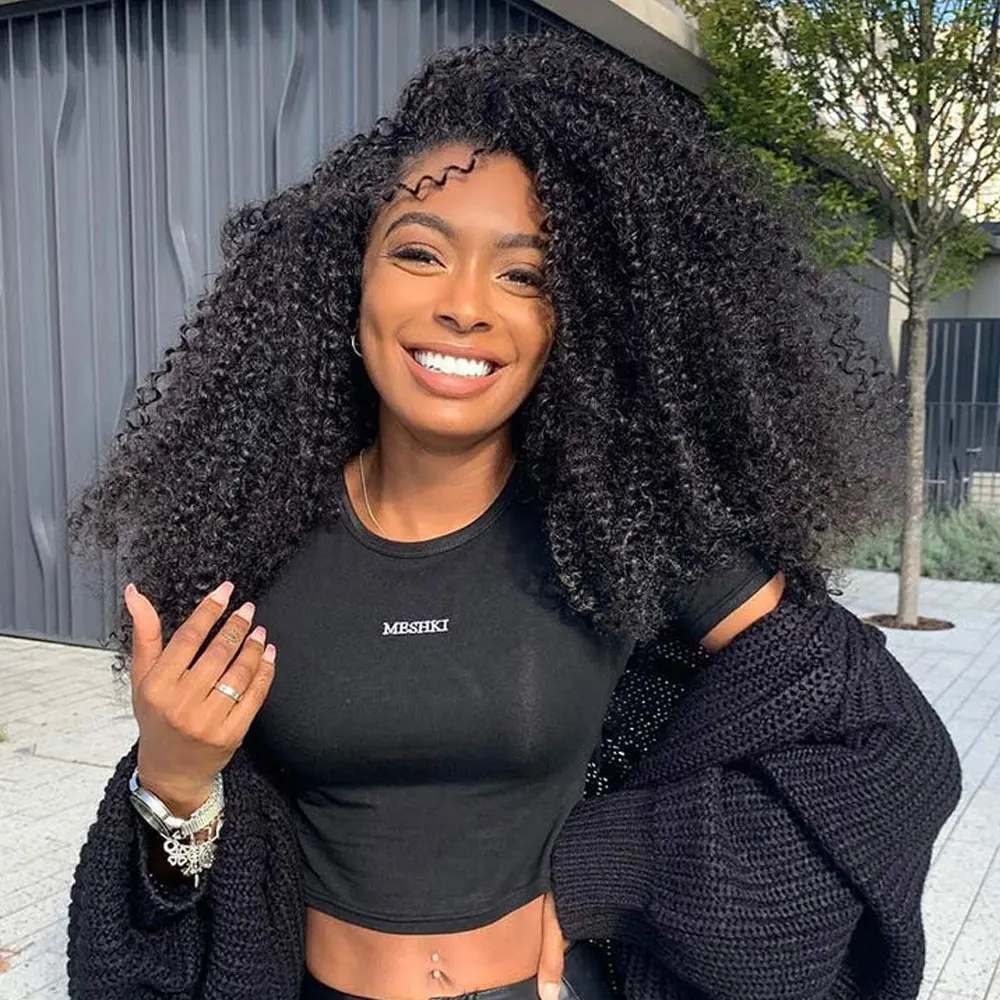 Natural Color Brazilian Curly Bundles Virgin Kinky Curly Human Hair 1/3/4 Bundles Real 100% Unprocessed Virgin Hair Weave Bundle