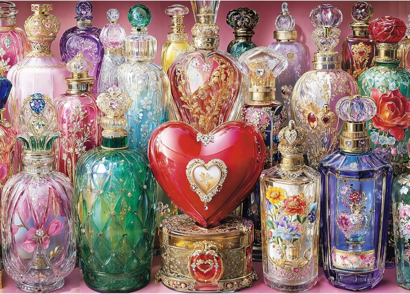 

1000/500/300/120 Pieces Colorful Perfume Jigsaw Puzzles for Adults Home Decor Challenging Family Fun Educational Toys Game