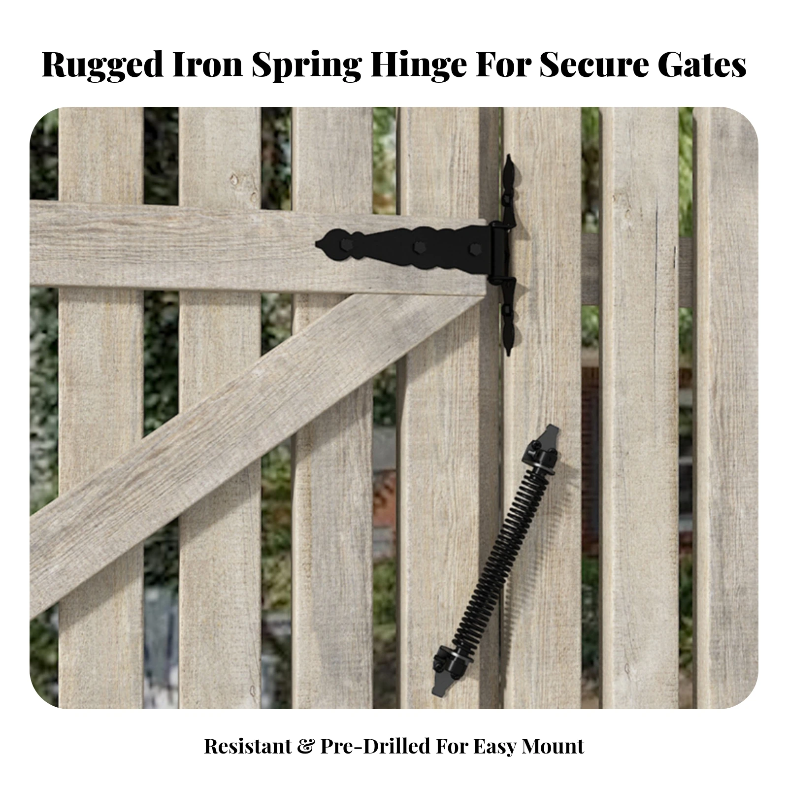 Self-Closing Gate Spring Rust-Resistant Self-Closing Gate Hinge Spring Hinge Long-Lasting for DIYers, Garden Gates