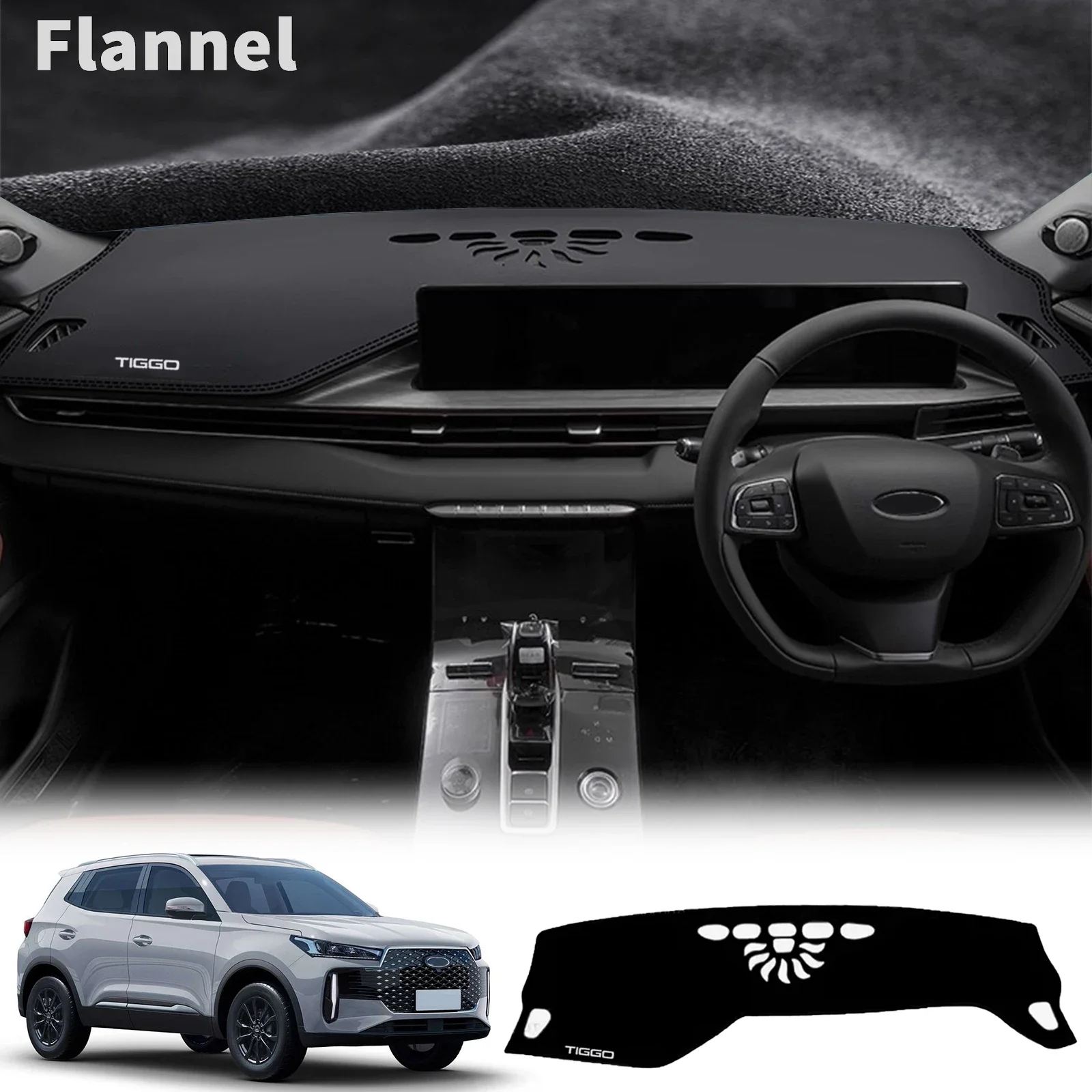 

for Chery Tiggo 4 Pro 2022 2023 2024 2025 logo Car Dashmat Dashboard Cover Pad Accessories DashMat Sunshade Protective Carpet