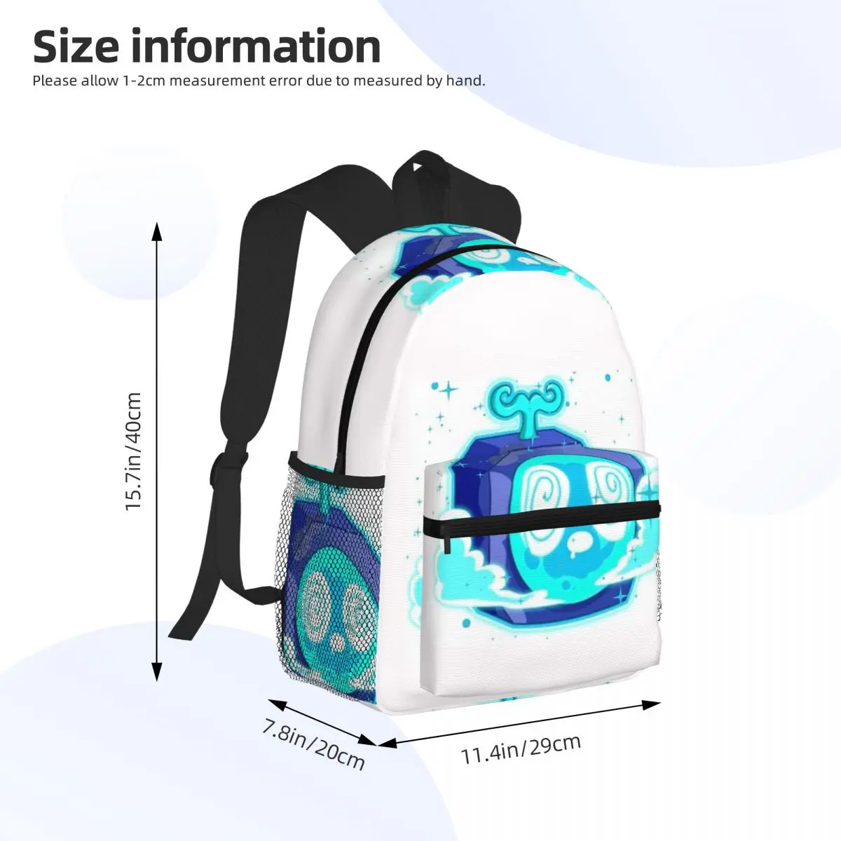 Blox Fruits Game Student Backpack School Bag Hiking Travel Daypack for Men Women Bookbag Shoulder Bags