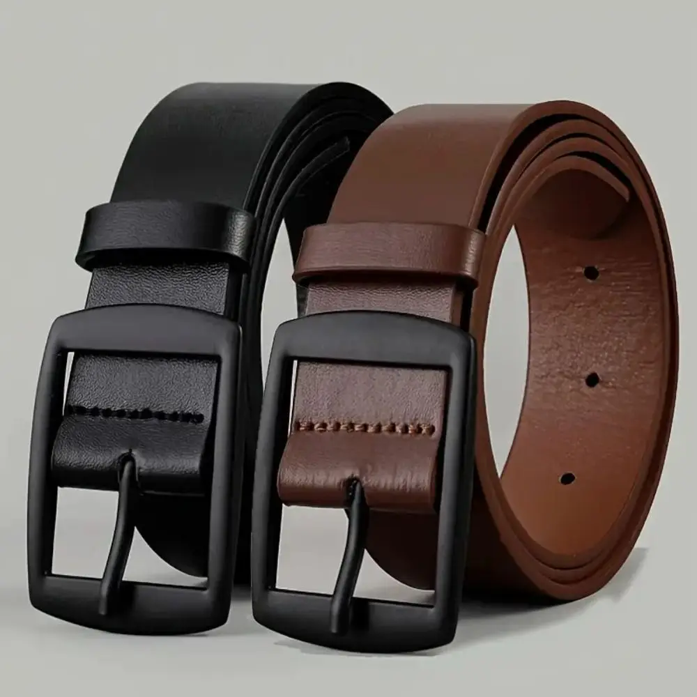 

Fashion Luxury Business Belt Famous Brand Designer Casual PU Leather Belt Versatile Metal Pin Buckle Belt For Man