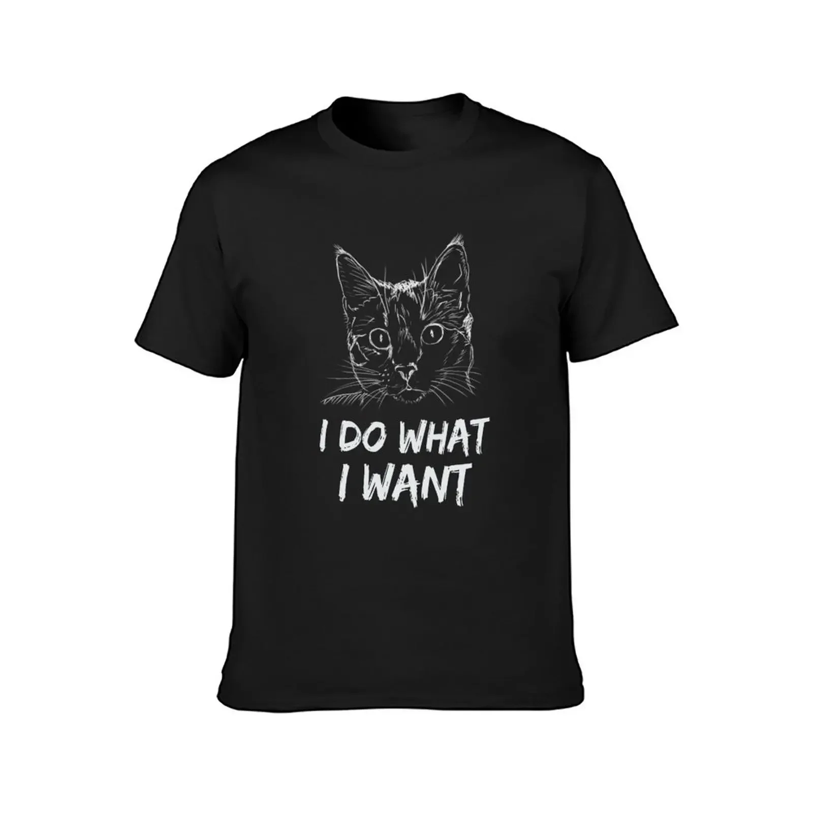 I do what I want cat funny cat lover T-Shirt cute tops anime tops mens designer t shirt