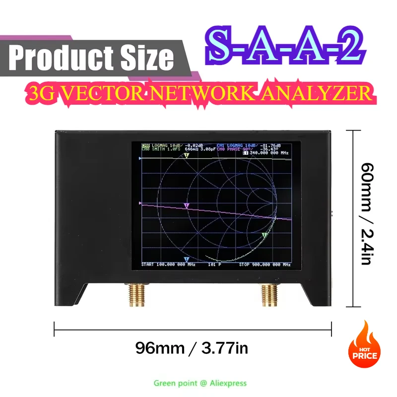 Measure Duplexer Filter Send EVA Bag 2.8'' Touch Screen 3G Vector Network Analyzers S-A-A-2 NanoVNA V2 Antenna Tester HF VHF UHF