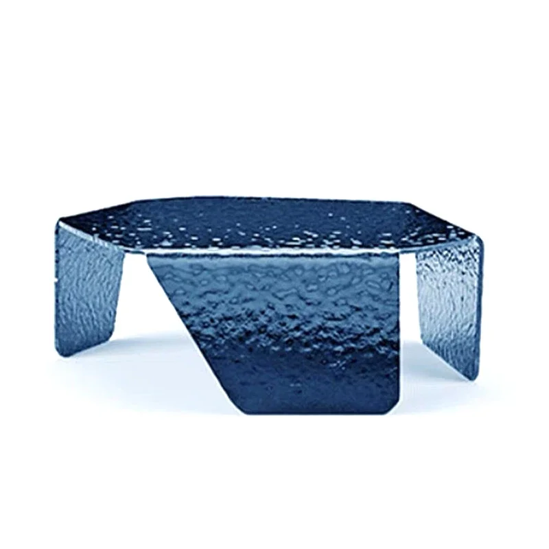 

Acrylic coffee table water ripple creative designer irregular Italian transparent crystal edge table