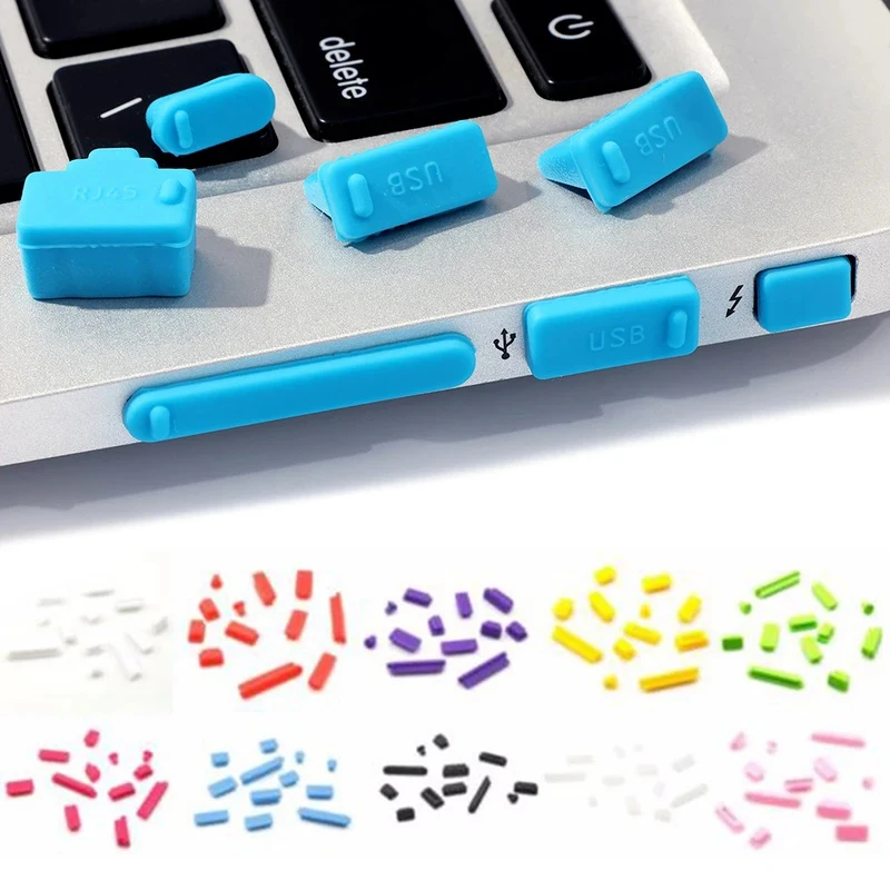 Silicone Anti-dust Plugs Notebook Computer Port Dust Plugs Laptop Port Dust Covers Stoppers HDMI RJ45 USB Port Interface Cover