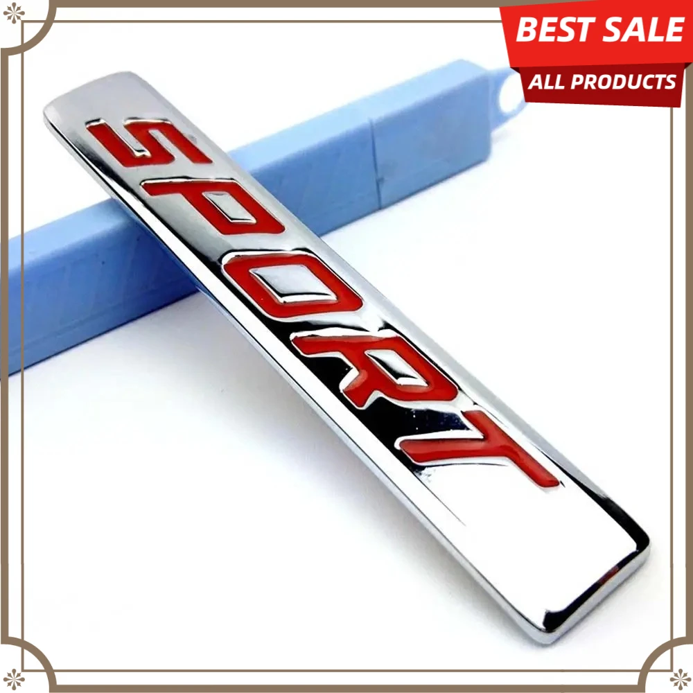 SPORT Letter Metal Car Vehicle Rear Trunk Body Sticker Emblem Badge Decoration Sticker Emblem Badge Auto Refitting 3D Decal