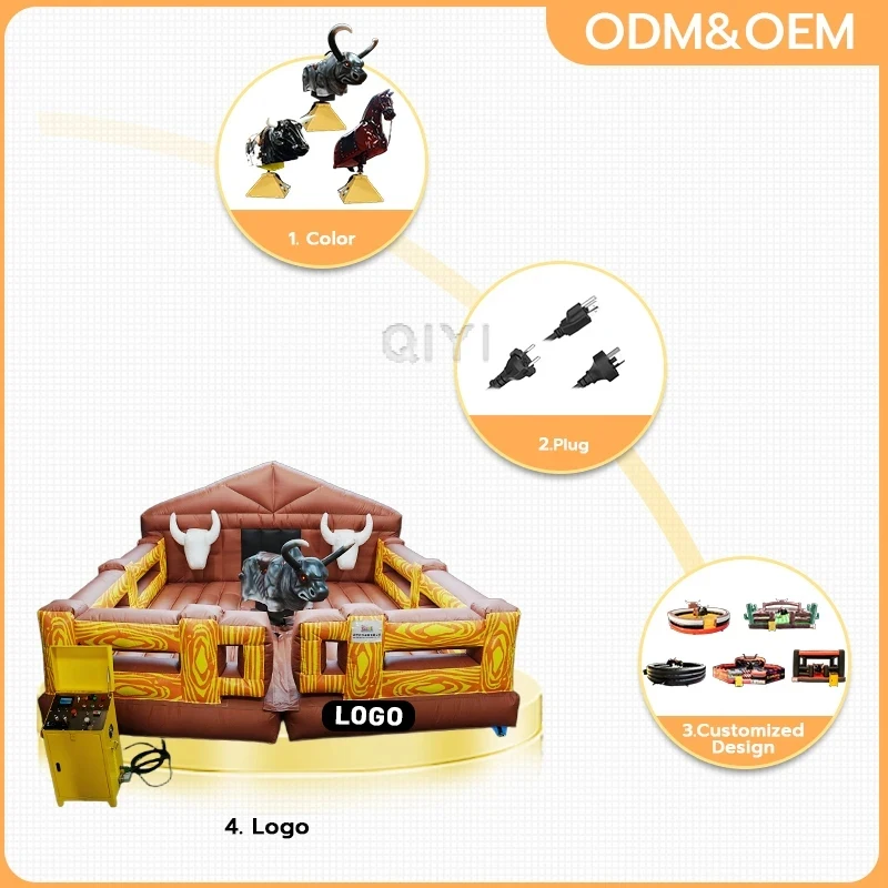 Heavy Duty Outdoor Playground Mechanical Bull Rodeo Ride Machine Game 5x5 Rental Price