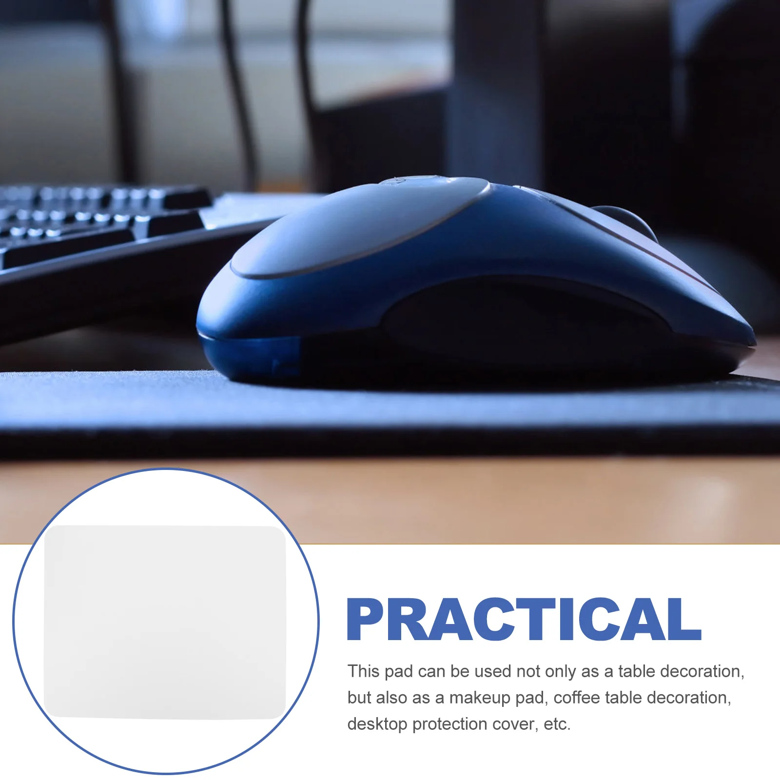 

Mouse Pad 300x240mm Double Sided Blue Silver Cortical Mat for Laptop Computer Non Slip Gaming Desk Pad mousepad