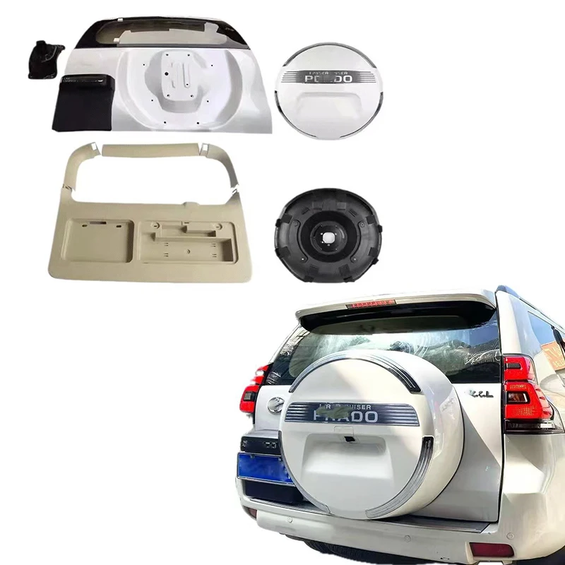 

High Quality Body Parts Rear Door Spare Tire Cover for Prado 2014-2018 Car Body Kit