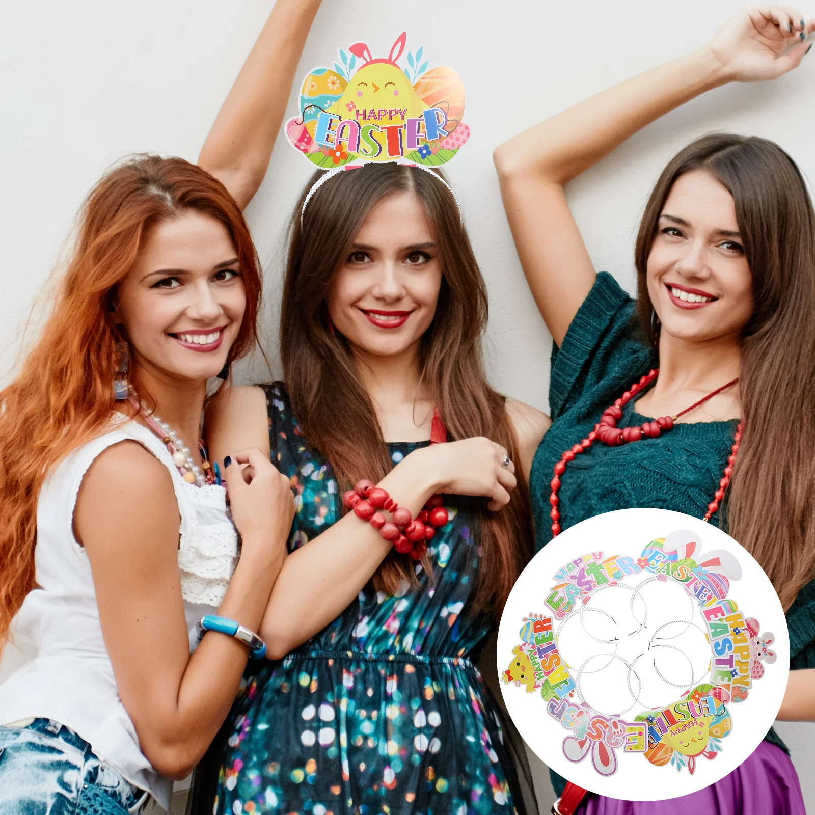 6 Pcs Hair Ribbons Easter Dress up Headdress Women Accessories Style Headbands Headgear Cartoon Themed for Party Miss