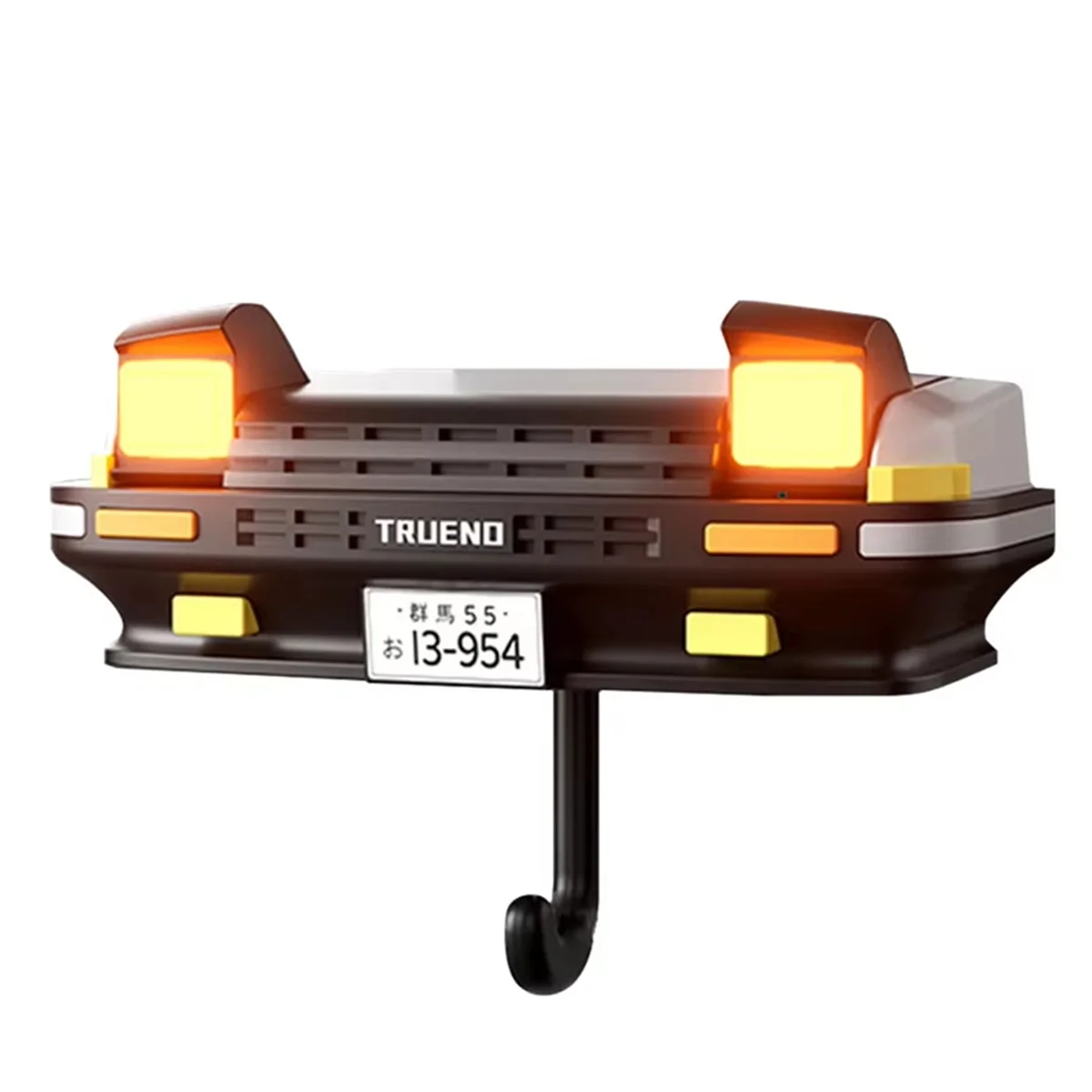 AAA87 Llavero de coche Decoración Gancho de llave montado en la pared Gancho de llave de faro para regalos de entusiastas del automóvil Negro