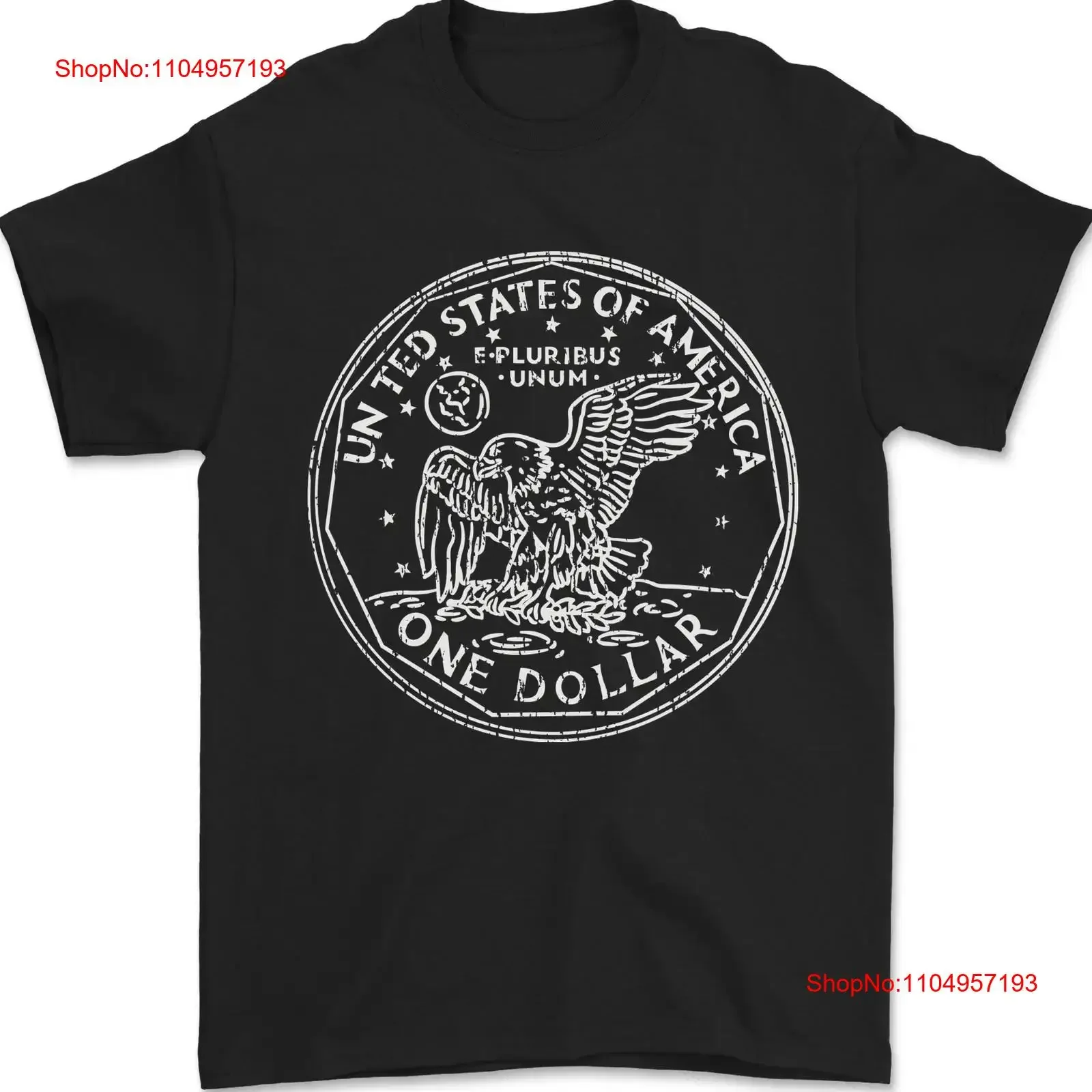 

Мужская футболка One American Dollar Coin Money Cash США, 100, хлопок, винтажная стираная дизайнерская одежда для дома, удобная мода