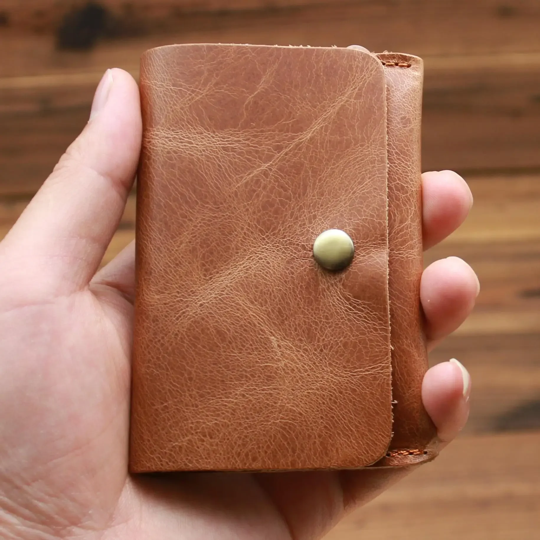 Wallet Credit card holder package Card Genuine Leather Men Wallet Leather Simple Head Leather Retro Leisure Wallet