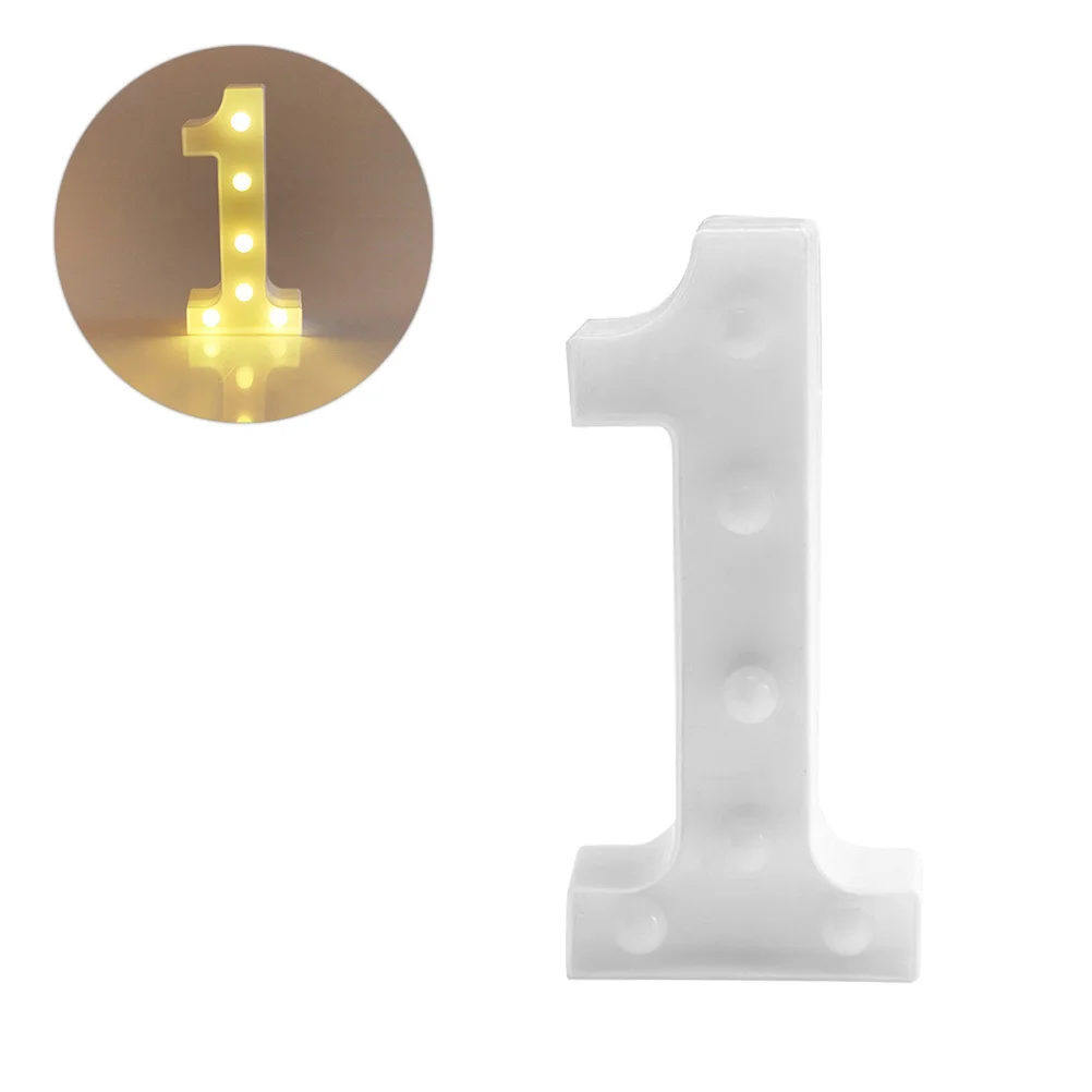 Lights Night Lamp For Wedding Birthday Party Decoration 1 Light Up Sign Led Number Light Up Number Sign Lamp