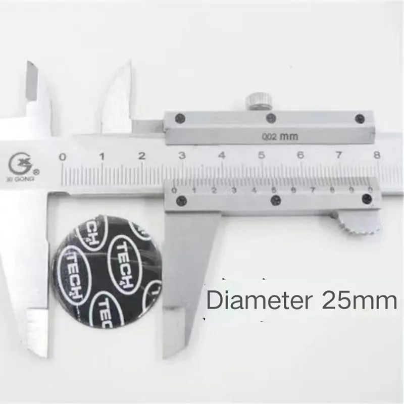 Parche redondo de goma natural para reparación de neumáticos de coche, parches de goma sin cámara, remendo, pneu, 27mm, 100 Uds.