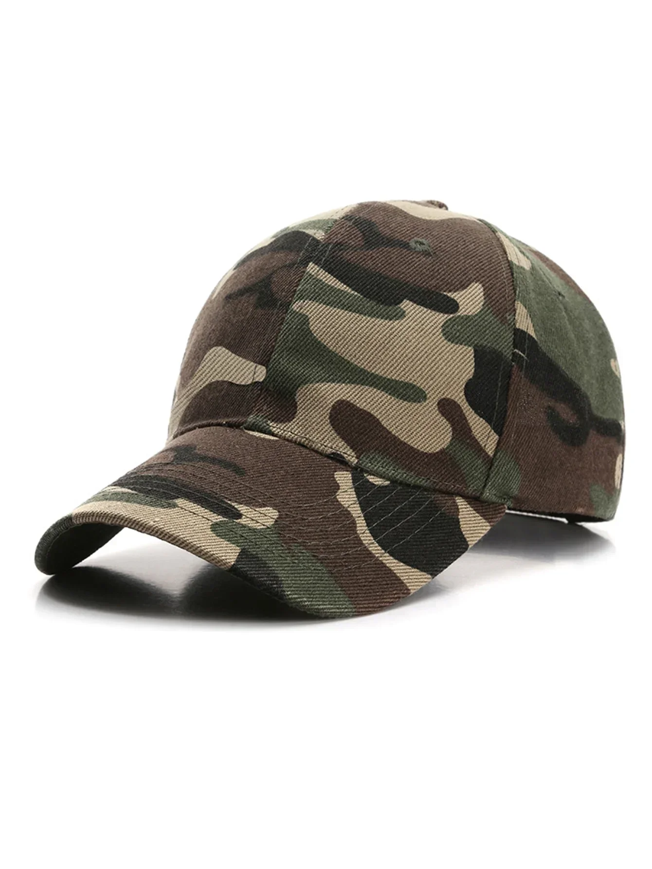 1 unisex brushed thick Camouflage hardtop simple Velcro embroidered fashionable baseball cap