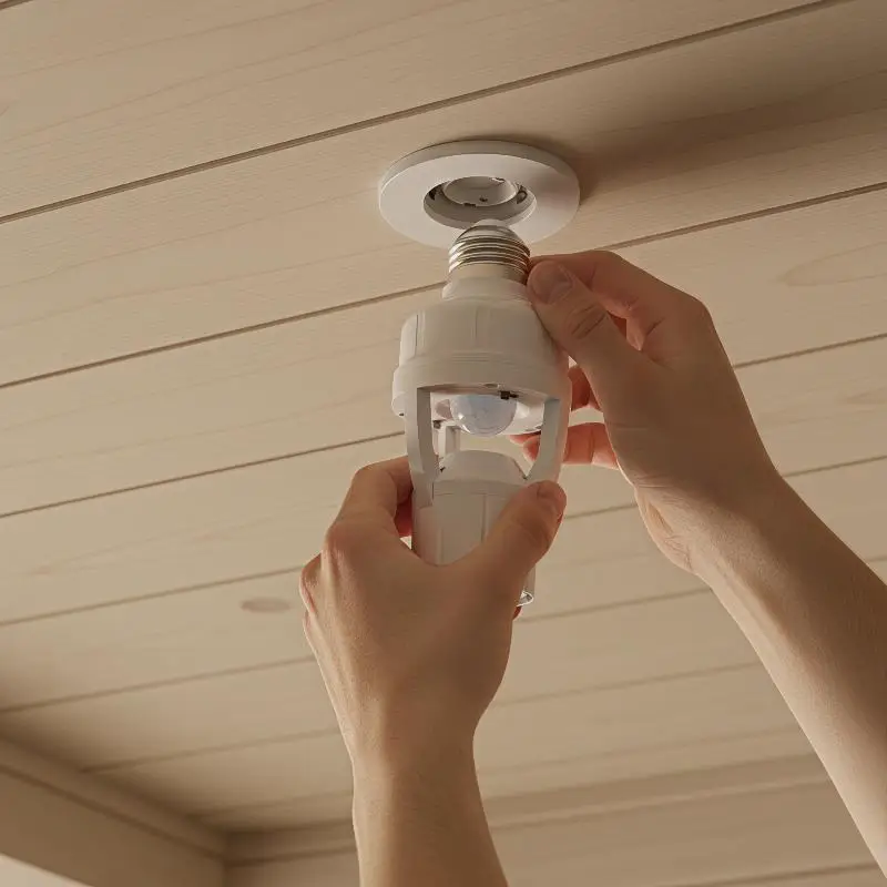 E27 PIR Human Body Induction Bulb Adapter Smart Motion Detection for Home Corridor Warehouse Entry Porch