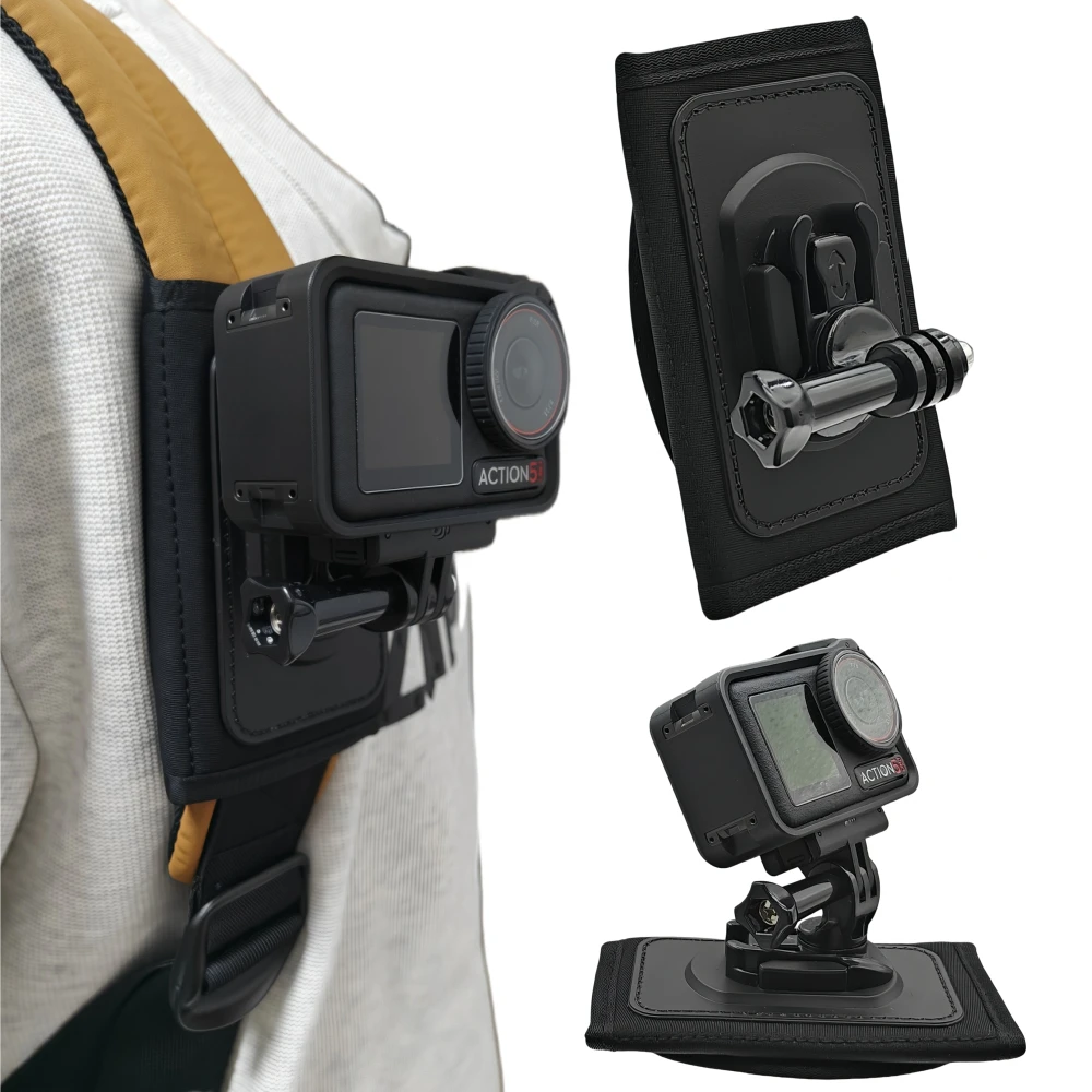 360° Rotation Backpack Shoulder Strap Buckle Quick Release Mount for Dji Action 6 5 Pro 4 GoPro Hero 13 12 10 9 Camera Accessory