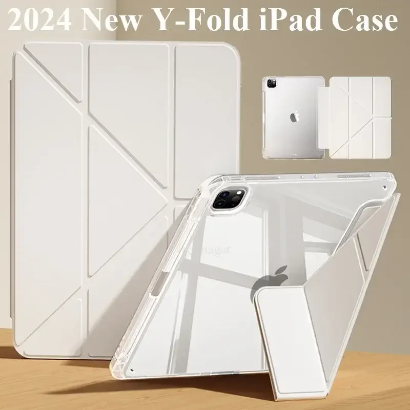 Y-Fold Magnetische Hülle für iPad 12. Generation A18 2026 A16 2025 Air8/7/6/5/4 iPad Air11 13 M3 M2 M4 M5 Pro11 13 12.9 10.9 10.5 10.2 9.7