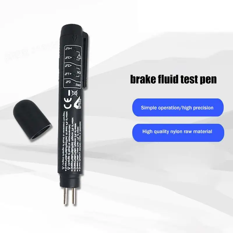 【C】Brake Fluid Liquid Tester Pen With 5 LED Indicators, Calibrated For DOT3/4/5.1 Brake Fluid