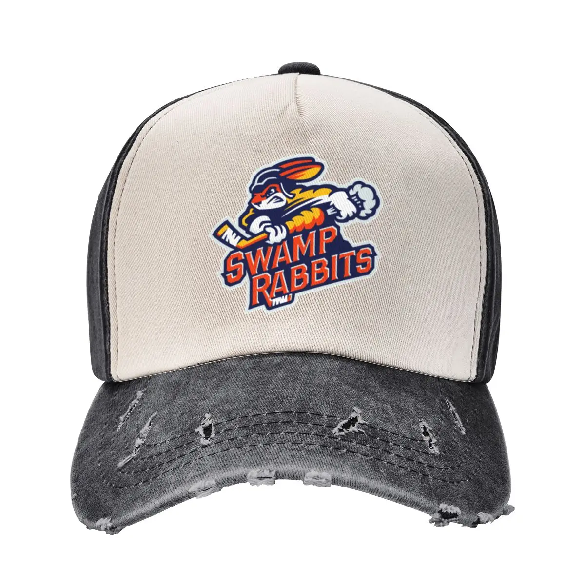 Greenville Swamp Rabbits Hockey Music Men Vintage T-Shirt Baseball Cap fashionable Sun Hat For Children Women's Men's