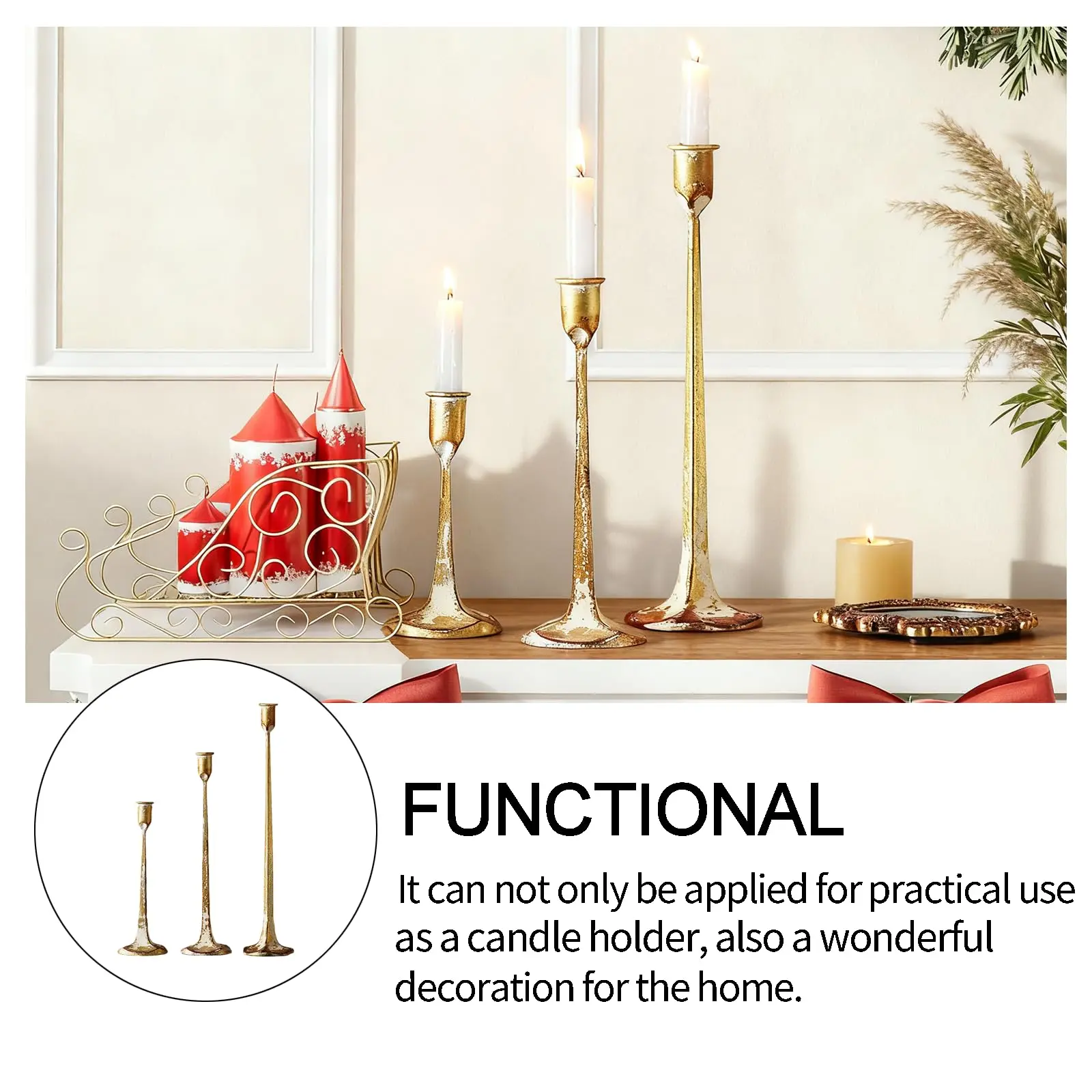 Elegant Tabletop Candle Holders Vintage Metal Aluminum for Wedding Anniversary Home Hotel Decoration Centerpiece Gift view 5