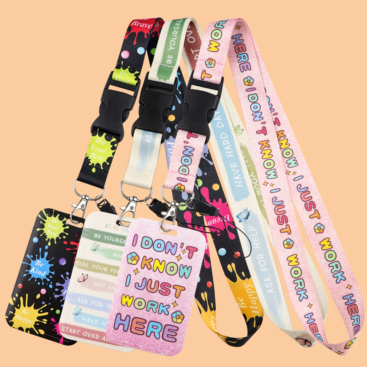 

Graffiti Quotes Lanyard with Buckle for Keys Neck Strap ID Card Gym Phone Straps USB Badge Holder Accessories Gifts