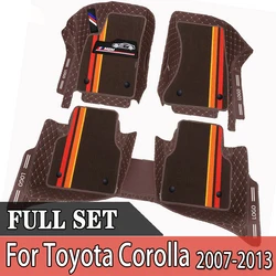 For Toyota Corolla X 10th E140 E150 2013 2012 2011 2010 2009 2008 2007 Car Floor Mats Accessories Leather Carpets Waterproof