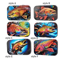 Portable Durable Fly Fishing Flies Box Practical Fly Hook Box Metal Sturdy Fishing Tackle Box,Fishing Tackle Organizer Accessori