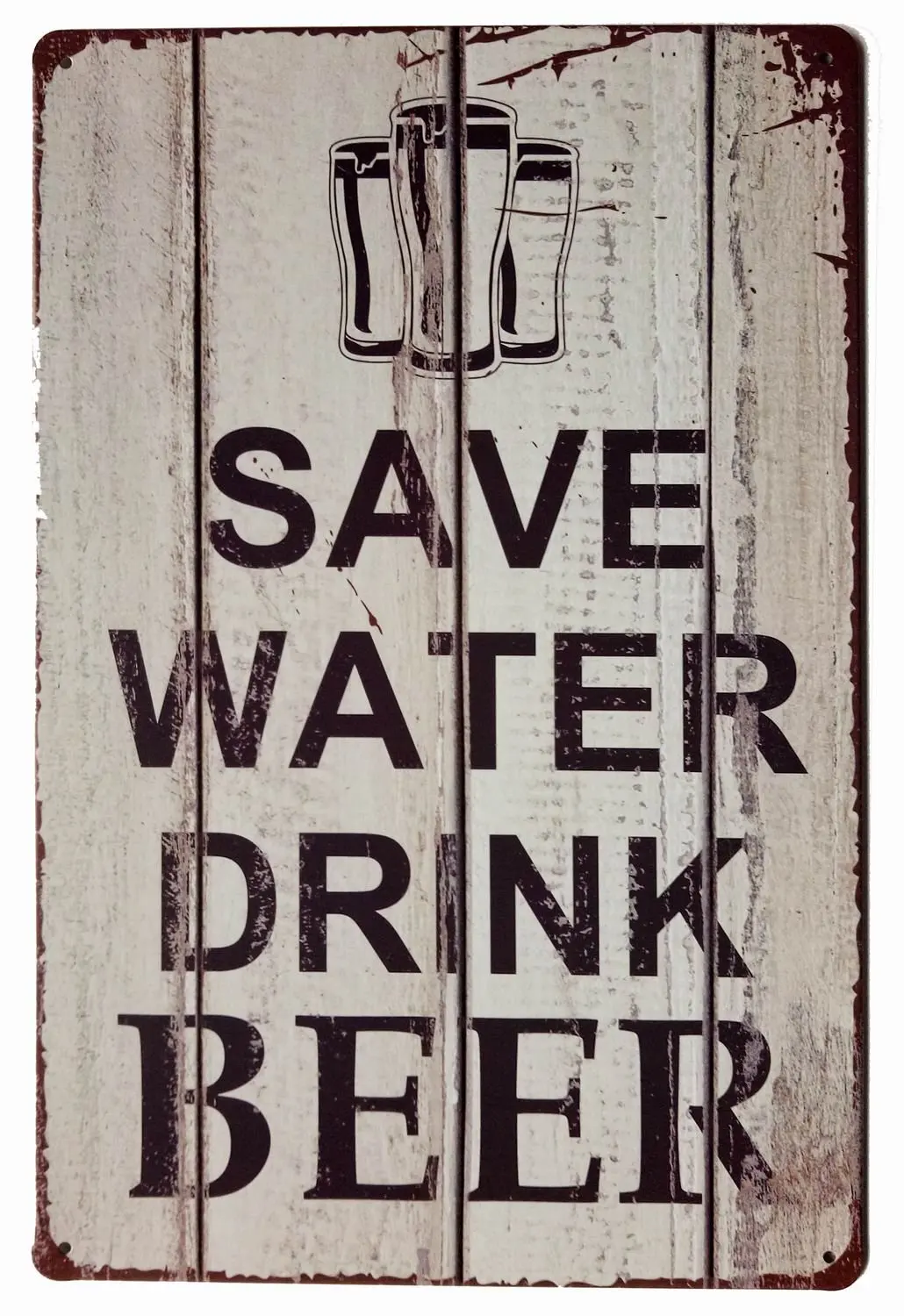 Оловянные знаки в винтажном стиле, сохраняют воду, напитки, пиво, ретро металлический постер для бара и паба, 12X8
