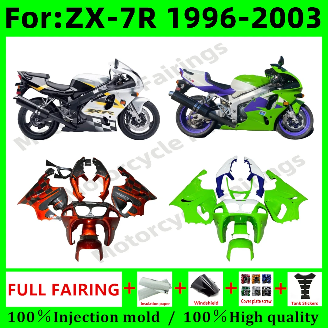 

Motorcycle full fairing Kit fit For KAWASAKI NINJA ZX750 ZX7R ZX-7R 1996 1997 1998 1999 2000 2001 2002 2003 full Fairings kits