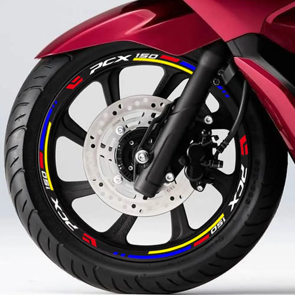 ملصق تعديل إطارات العجلات العاكسة ، شارات المحور ، الحافة ، شريط شريطي ، ملحقات الدراجات النارية da PCX125 ، hon148
