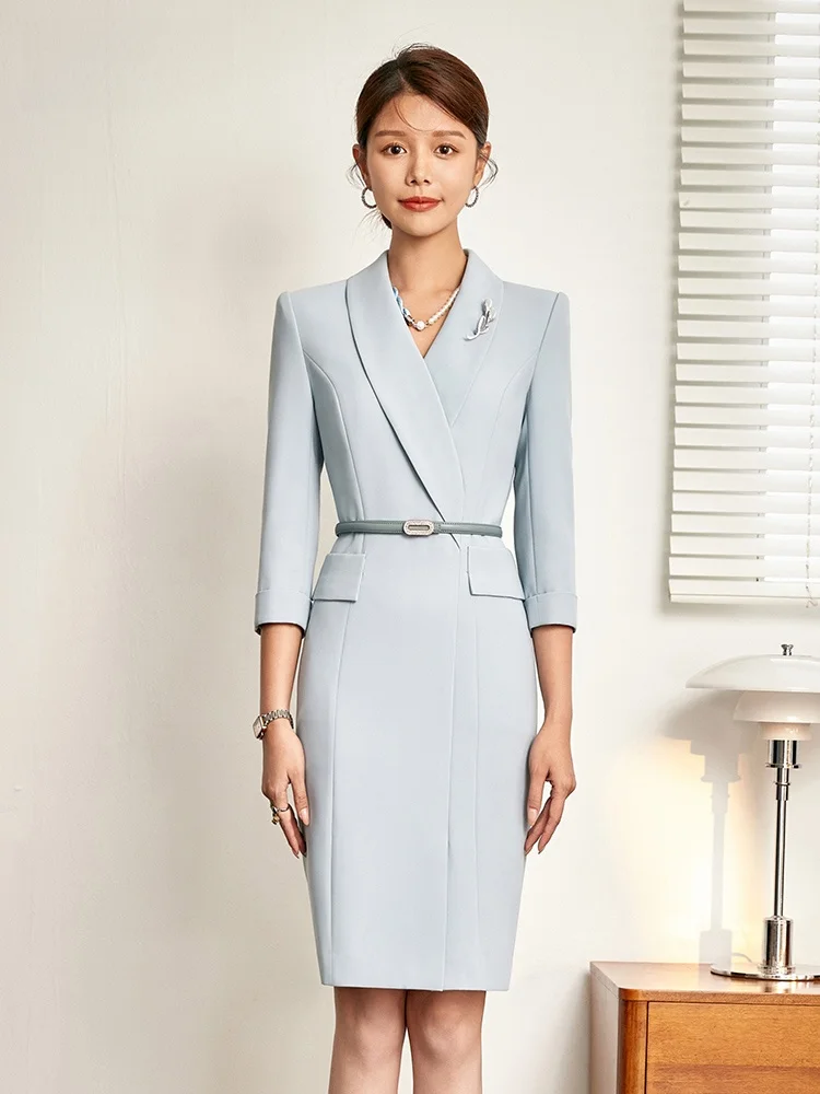 

Elegant Professional Workwear Dresses Women's Slim Fit Jewelry Store Uniform Fashionable Medical Beauty X-Shape Skirt