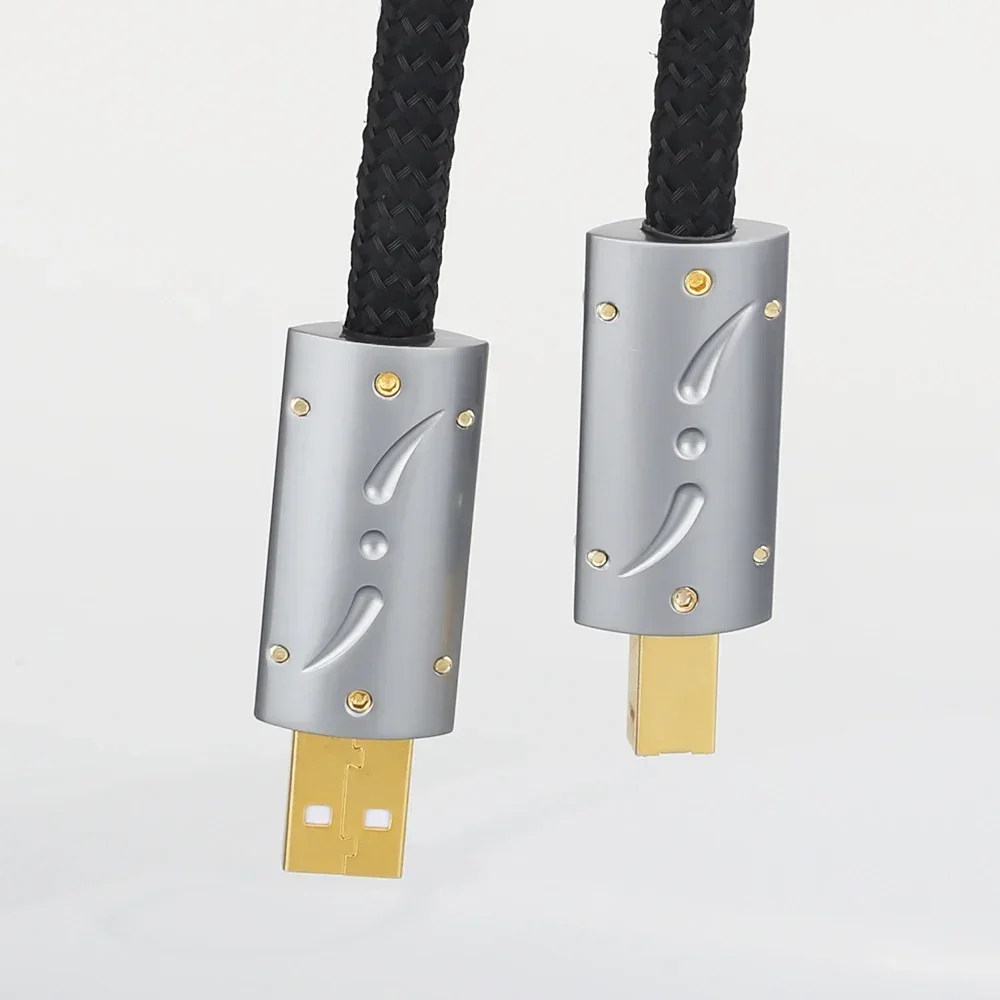 Viborg UC01 High-End Versilbertes OFC USB-Audiokabel Audiophiles USB A-B DAC Vergoldetes DAC-Decoder Drucker-Datenkabel – Detail 3