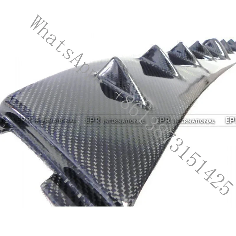 Alerón de Techo y Visera Trasera de Fibra de Carbono Tipo Vortex Shark Fin para Lancer EVO/8/9