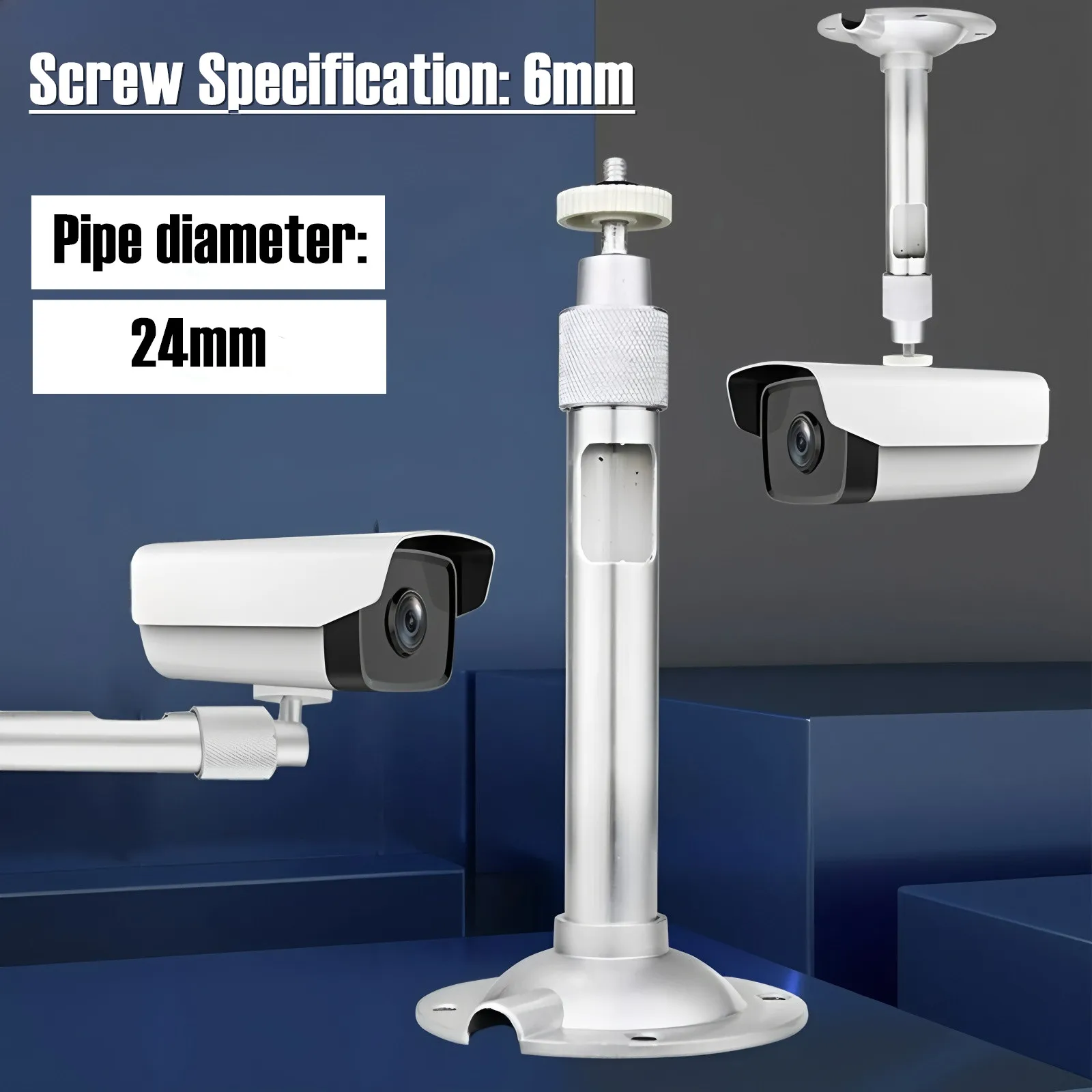 Projector Stand Adjustable 360 Degree 6mm Thread Ceiling Bracket Wall Mount CCTV Camera Mounting Bracket For Projector/Camera