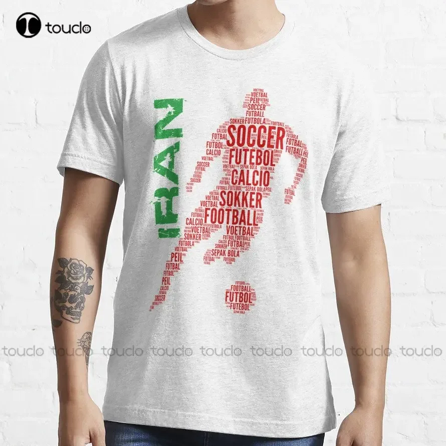 Iran Football Typography Trending T-Shirt Mens Muscle Shirt Xs-5Xl Streetwear Unisex Christmas Gift Make Your Design Cartoon