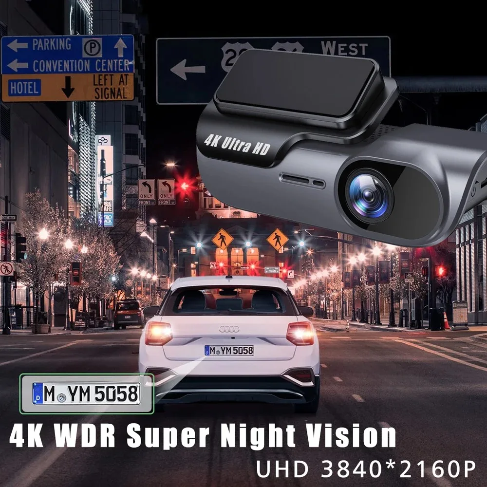 HONG TONG FHD 1080P 4K Car Dash Camera Front Car Camera WIth Night Vision Loop Recording WIFI Dash Cam G-sensor Car Recording