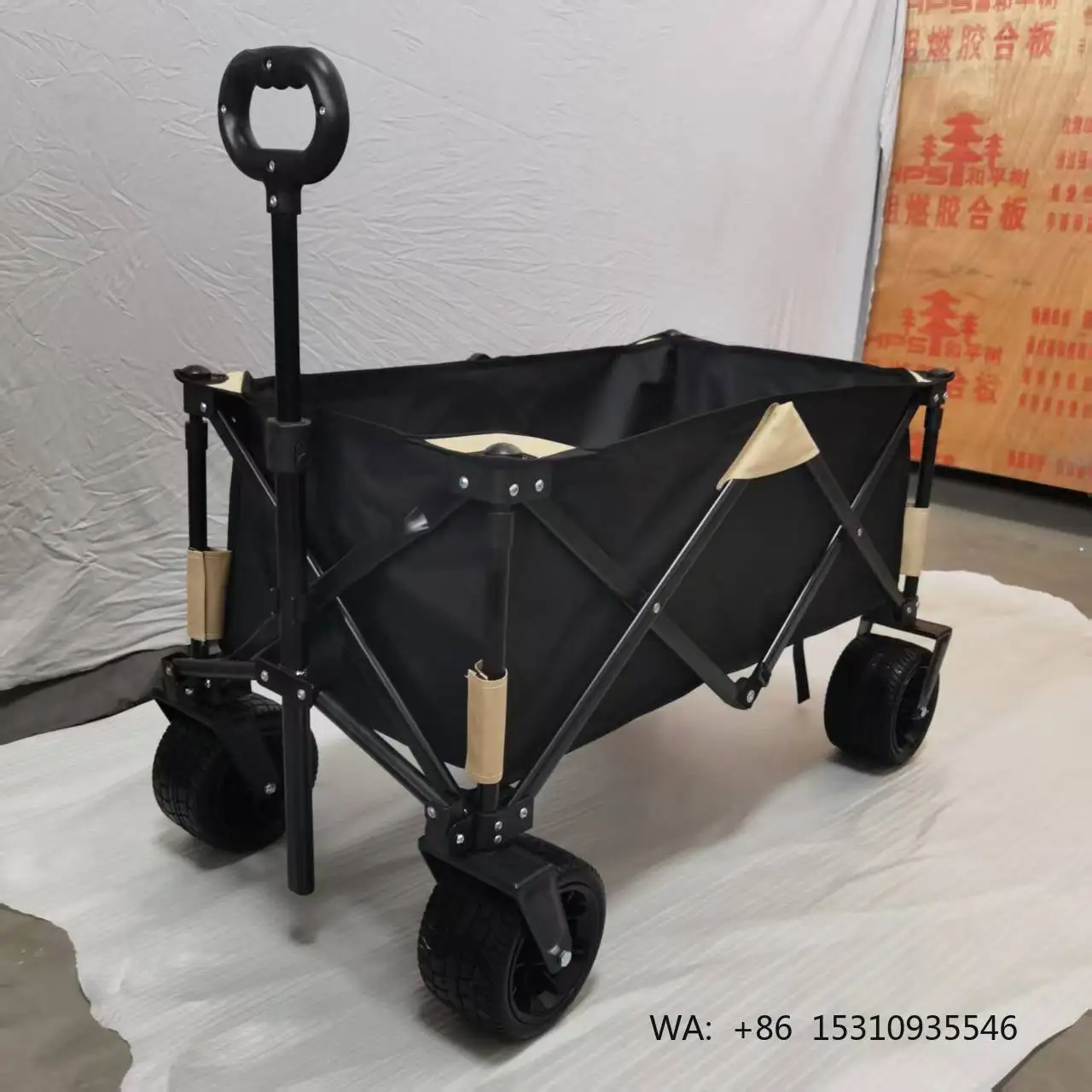 Portable Outdoor Camping Wagon for Picnics and Night Market Stalls Foldable and Customizable Shopping Cart OEM Supported