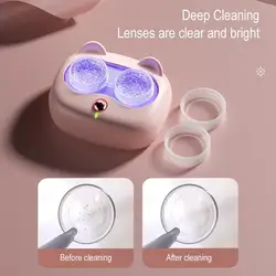 Automatic Contact Lens Cleaning Machine Ultrasonic Contact Lens Auto Cleaner Portable Colorful Lens Cleaner Case Dropshipping