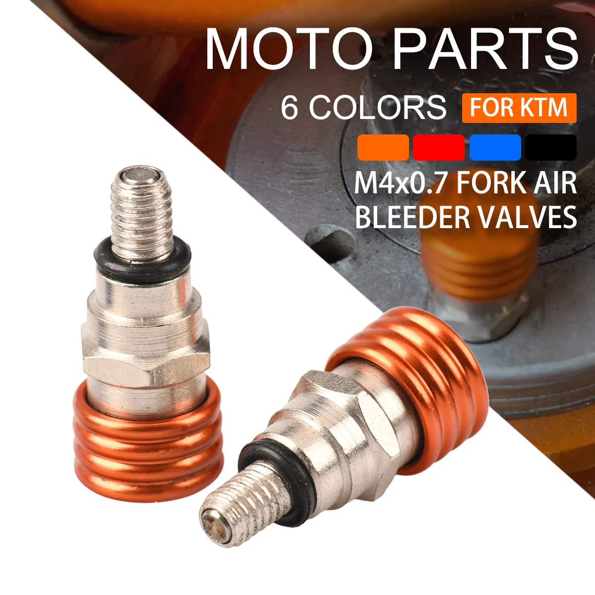 Motorrad Universalteile M4x0.7 Motorrad-Gabelentlüftungsventile für KTM 85-500 XCF XCW XCFW SX SXF EXC EXCF XC