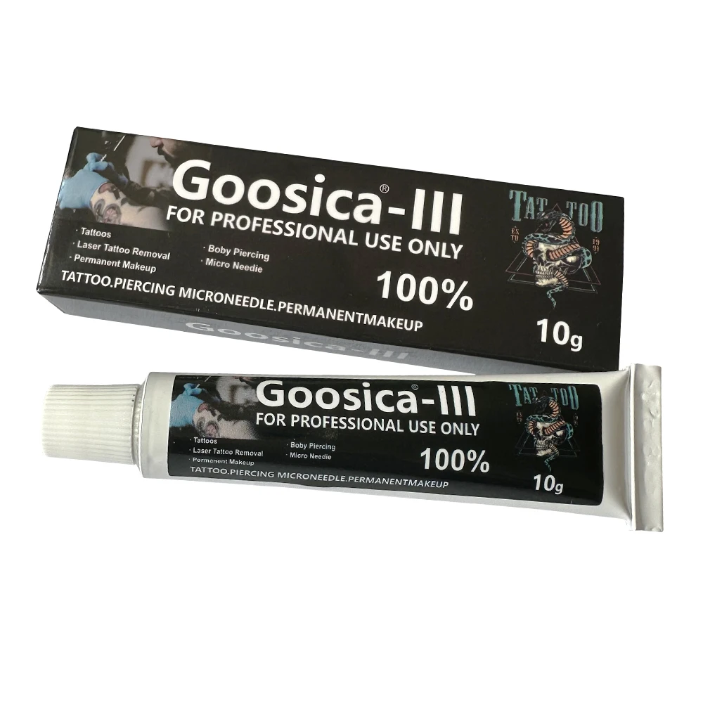 New Original 100% Goosica-III Before Tattoo Cream Permanent Makeup Microblading Piercing Eyebrow Lips Liner Aftercare Cream 10g