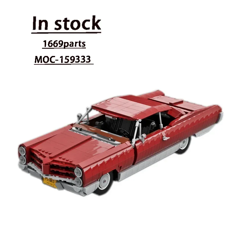 MOC-159333 Classic Red New Supercar Building Block Model 1669 Parts MOC Creative Building Blocks Boy Birthday Toy Gift