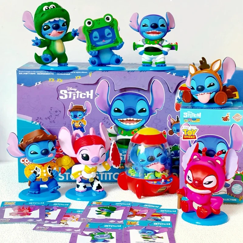 Hot Toys Stitch and  Toy Story Cosbi Collection Blind Box Mini Figure PVC Collectible Mystery Toy Gift For Fans