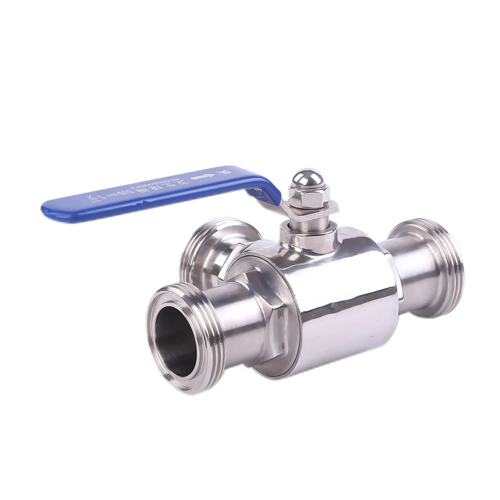 

Sanitary Manual Three Way Ball Valves Stainless Steel 2 Inch Type Tri Clamped 3 Way Ball Valve