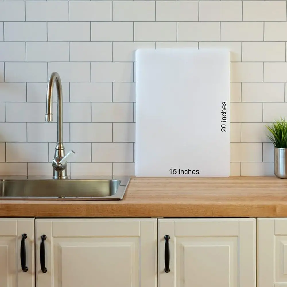 مجموعة ألواح تقطيع تجارية متعددة الألوان مكونة من 6 قطع - 20 × 15 × 0.5 لمتوافقة مع HACCP وآمنة للأغذية