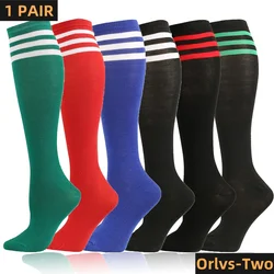 Compression Socks Football Socks Non-slip Long Tube Knee High Stockings Sock Striped Soccer Socks Running Sports Socks YS001-238