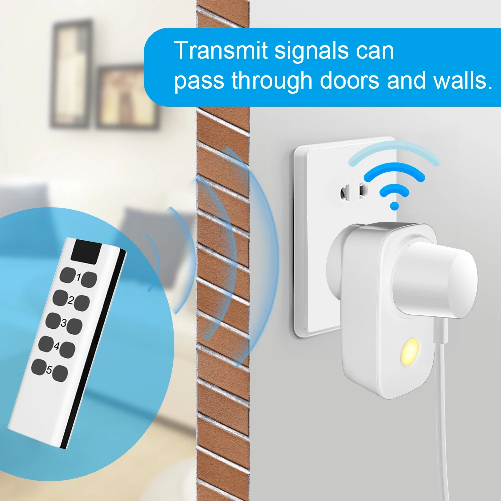 

433MHZ Wireless Remote Control Power Sockets 16A EU Wall Plug RF French Socket Programmable Switch Home Assistant Light Outlet